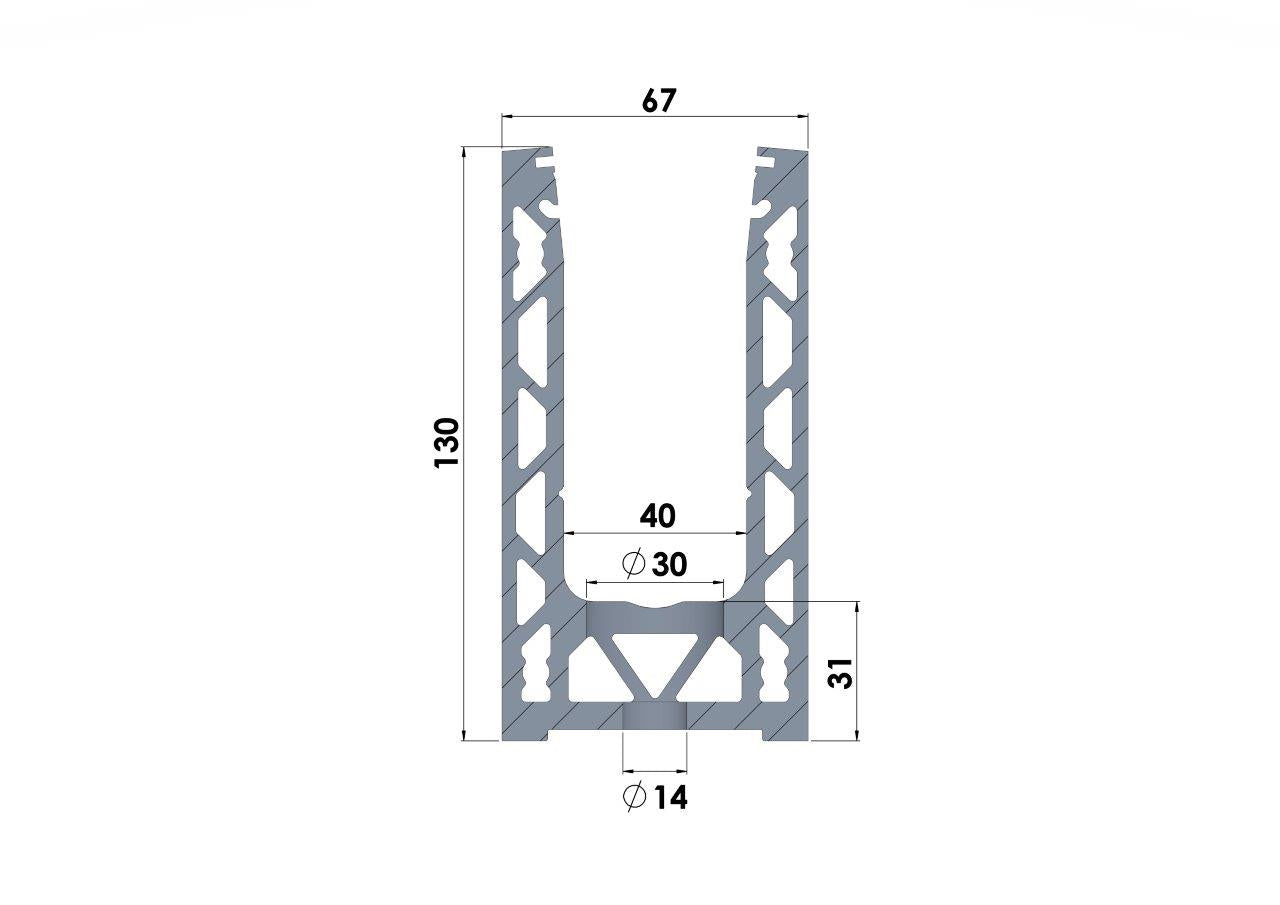 Fast Track Top mount Model 1010 - 5000mm - The Balustrade Store