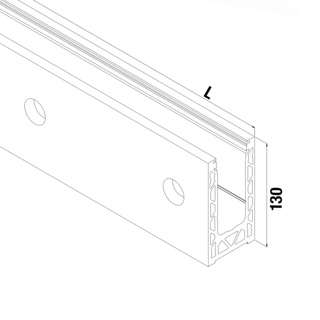 Fast Track Side Mount - Model 1020 (5000mm) - The Balustrade Store