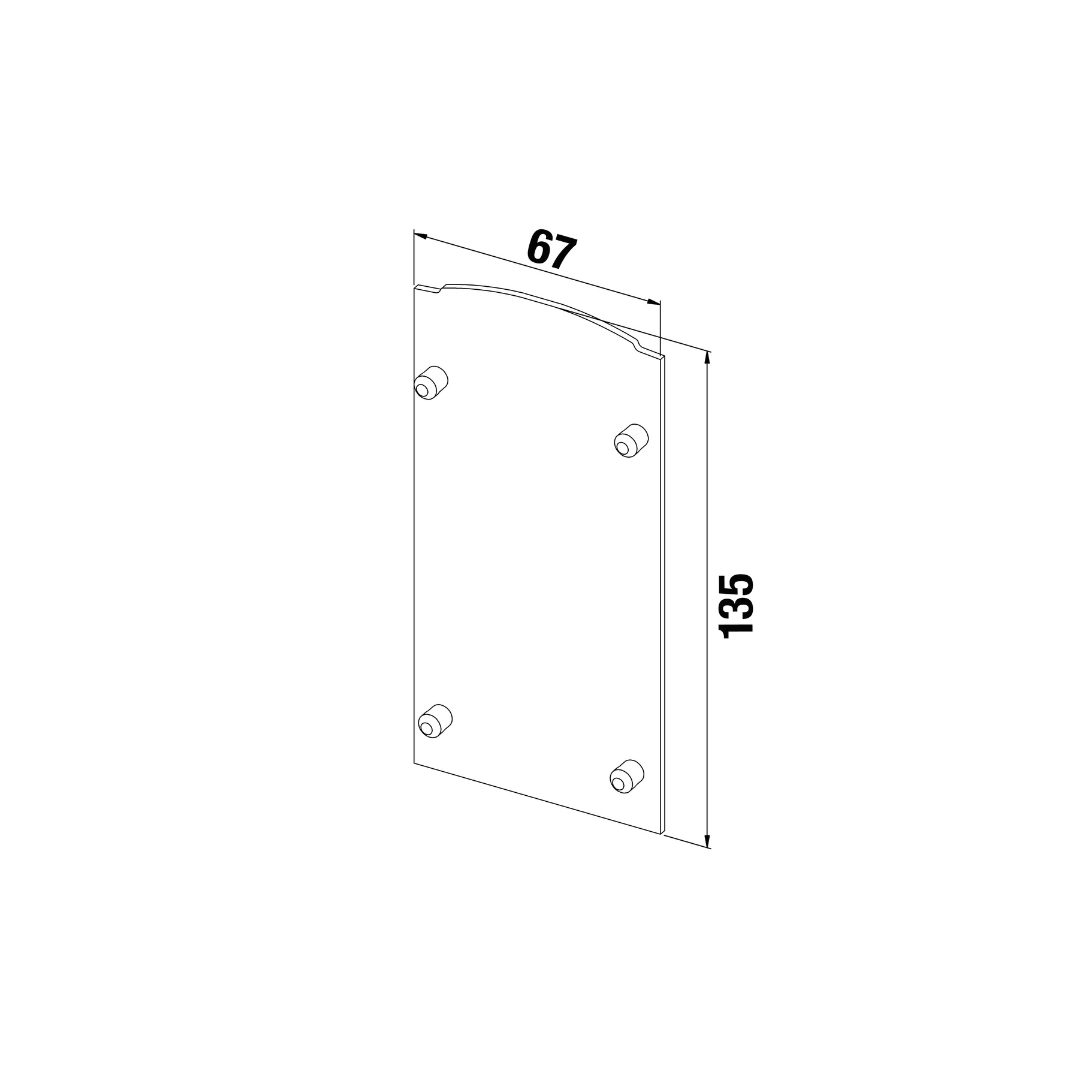 Fast Track Side Mount End Cap (No Cladding) - Model 1020 - The Balustrade Store