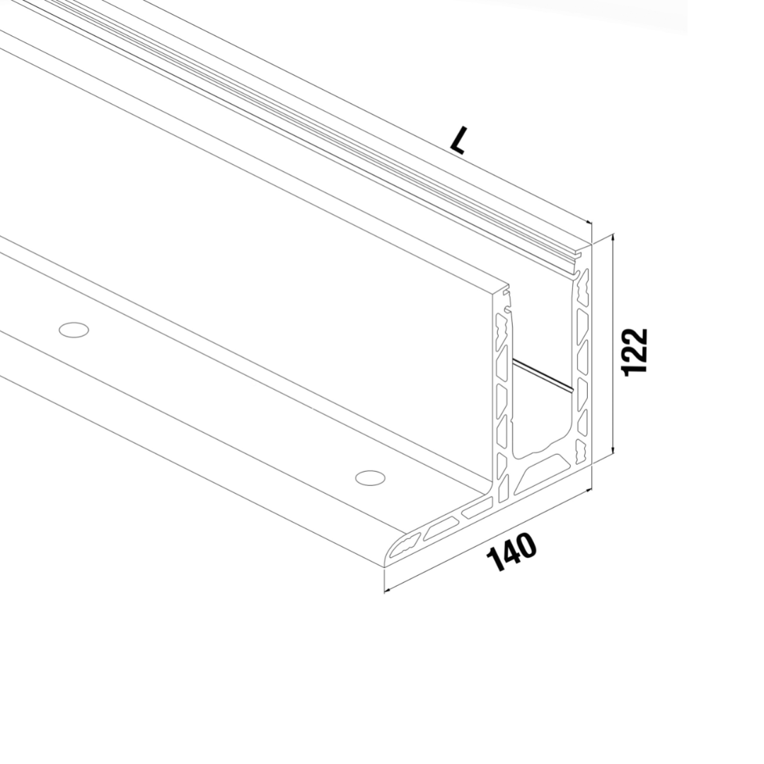 Fast Track Top mount Model 2010 - 5000mm - The Balustrade Store