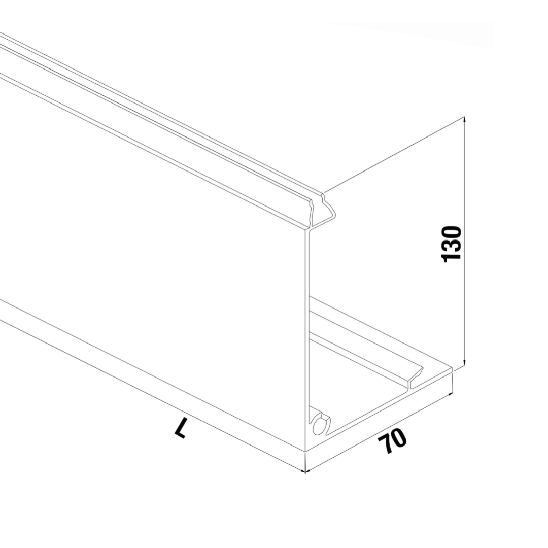 Fast Track Side mount Model 2020 - 5000mm - The Balustrade Store