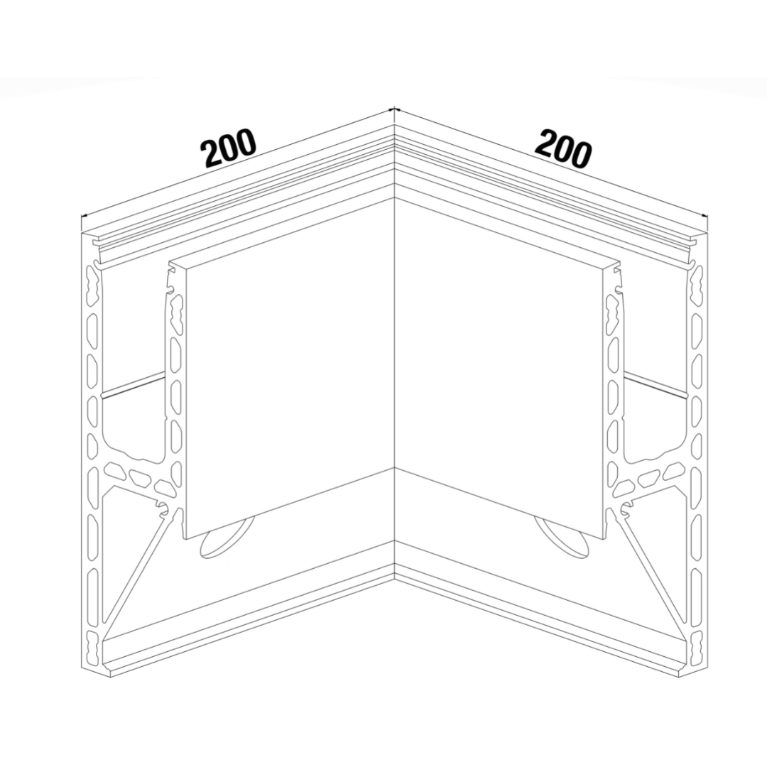 Fast Track Side Mount Inside Corner - Model 2020 - The Balustrade Store