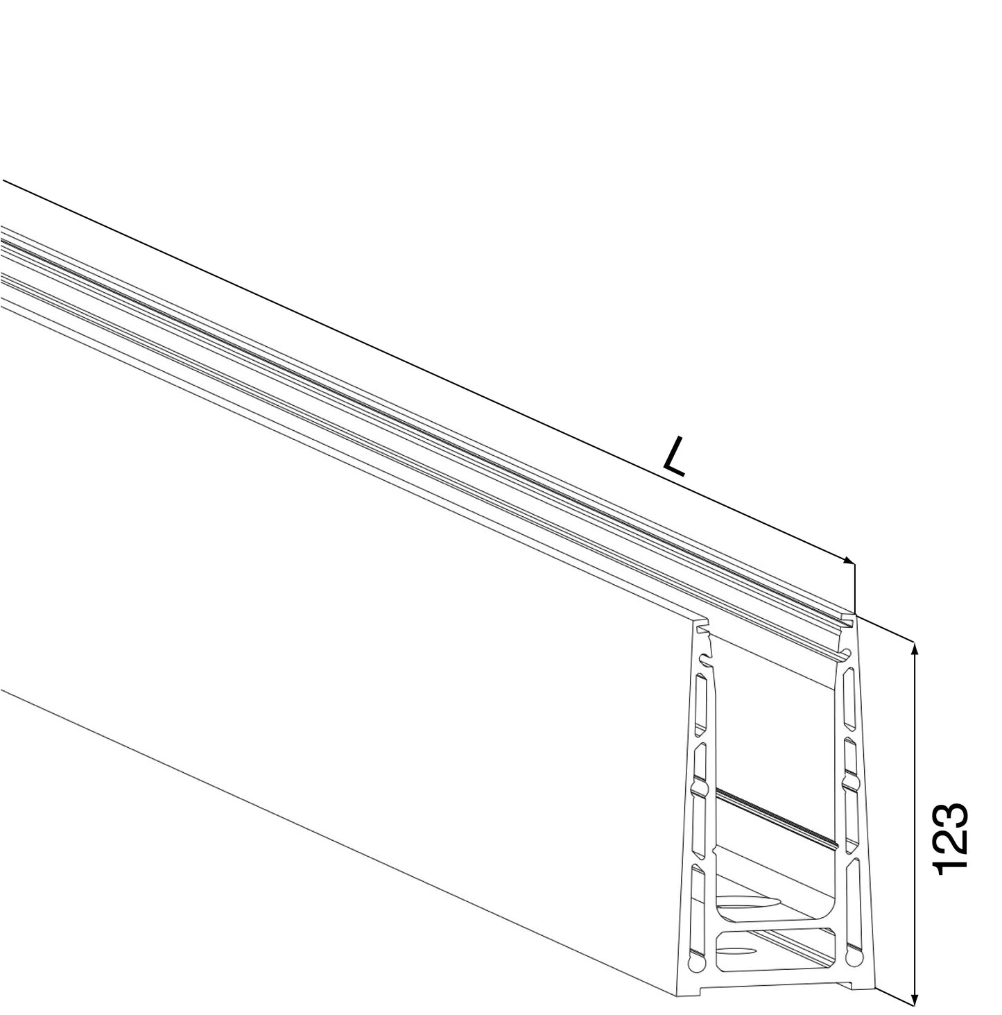 Fast Track Top mount Model 3010 Black - 5000mm - The Balustrade Store