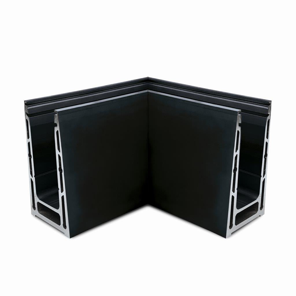 Fast Track Top mount inside/outside corner - Model 3010 Black - The Balustrade Store