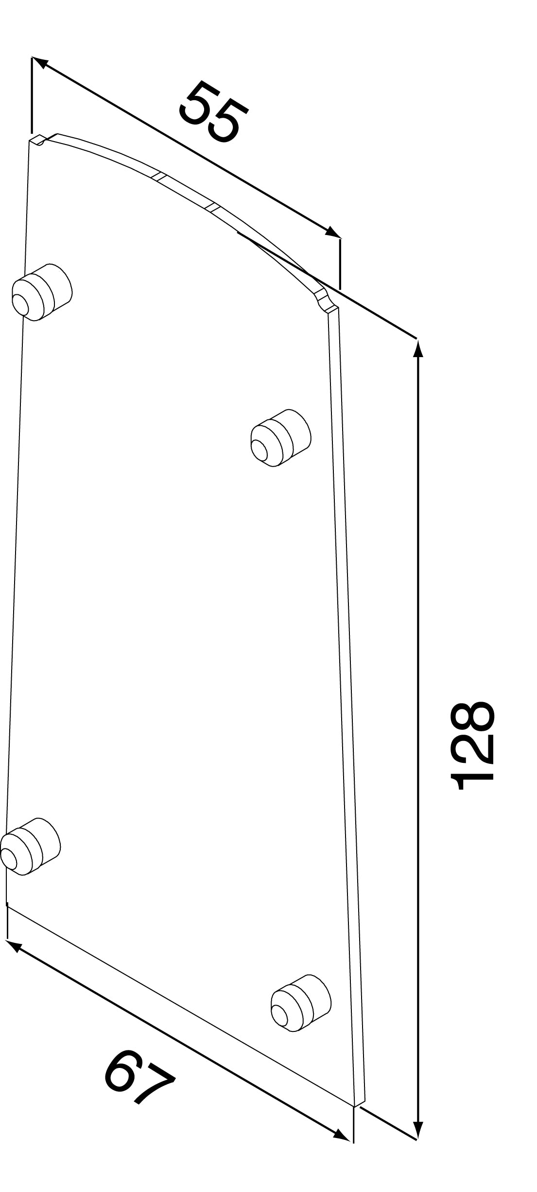 Fast Track Top mount End Cap - Model 3010-Black - The Balustrade Store