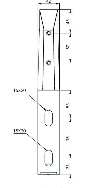 Edge Mounted Mini Post Spigot - Satin Polished - The Balustrade Store