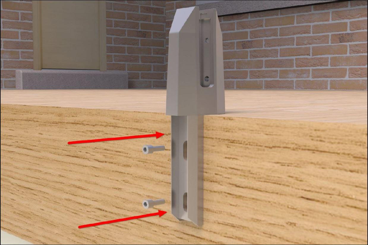 Edge Mounted Mini Post Spigot - Satin Polished - The Balustrade Store