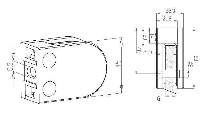 Glass Clamps - Model 32 - Flat Back | High Quality Stainless Steel - The Balustrade Store