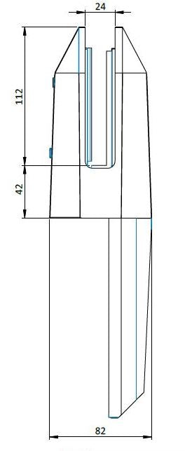 Edge Mounted Mini Post Spigot - Satin Polished - The Balustrade Store