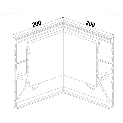 Fast Track Side Mount Inside Corner - Model 2020 - The Balustrade Store