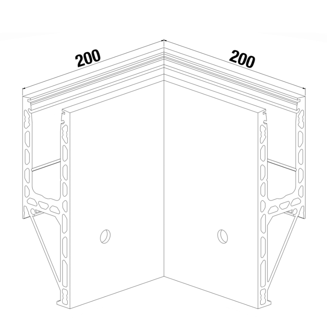 Fast Track Side mount Outside Corner - Model 2020 - The Balustrade Store