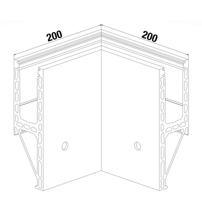 Fast Track Side mount Outside Corner - Model 2020 - The Balustrade Store