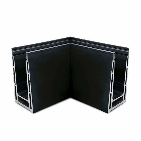 Fast Track Top mount inside/outside corner - Model 3010 Black - The Balustrade Store