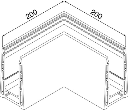 Fast Track Top mount inside/outside corner - Model 3010 Black - The Balustrade Store