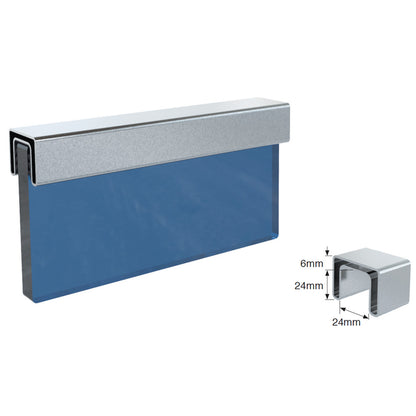 Elite Vista Juliet 40 x 30mm Rectangular Handrail suits 12 to 21.5mm - 3.0M length