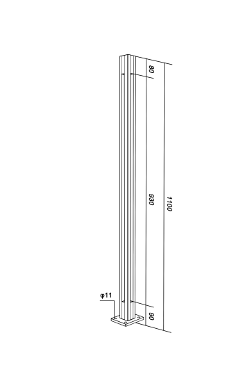 Elite Elegant Balustrade Posts - Silver Colour - The Balustrade Store
