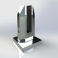 Square Based Mini Post Spigot with Tilt-Lock Glass Adjustment System