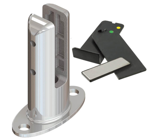Oval Shaped Base Mount Spigot 10 - 21.52mm Glass Duplex 2205 - The Balustrade Store