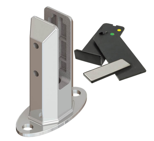 Square Model Oval Base Spigot 10 - 21.52mm Glass Duplex 2205 - The Balustrade Store