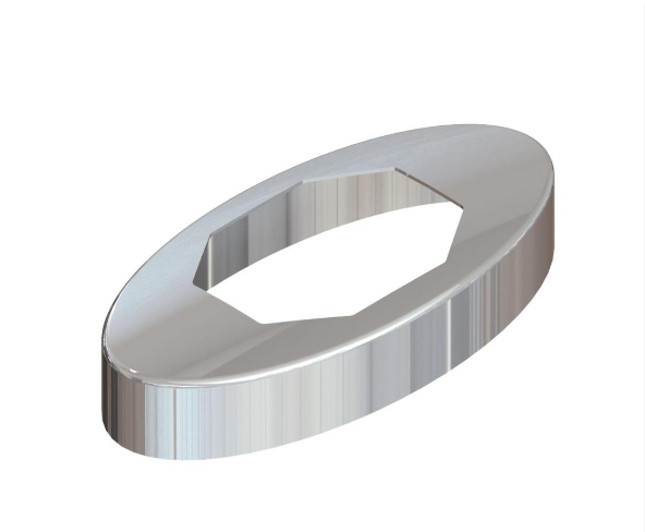 Square Model Oval Base Spigot 10 - 21.52mm Glass Duplex 2205 - The Balustrade Store