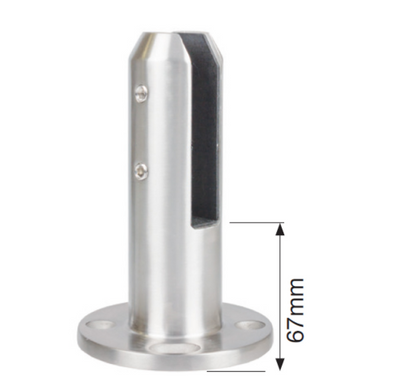 Glass Spigot Base Fix Round Model 12 - 15mm Glass Duplex 2205 Stainless Steel - The Balustrade Store