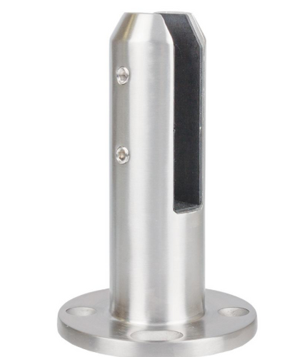 Glass Spigot Base Fix Round Model 12 - 15mm Glass Duplex 2205 Stainless Steel - The Balustrade Store