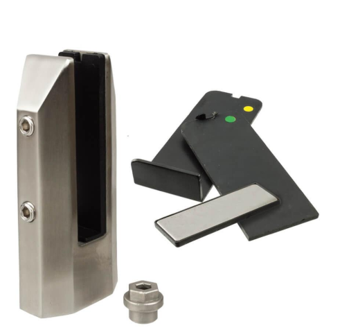 Glass Spigot Concealed Fixing Square Model 12 to 21.52mm Glass Duplex 2205 Satin - The Balustrade Store